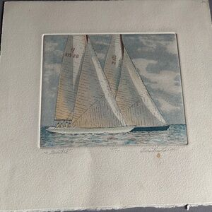 12 meters signed/numbering etching W. Westenhaver